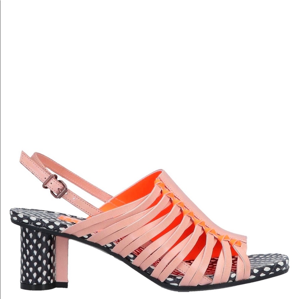 Stephen Venezia brand new pink and orange sandals Sz 38